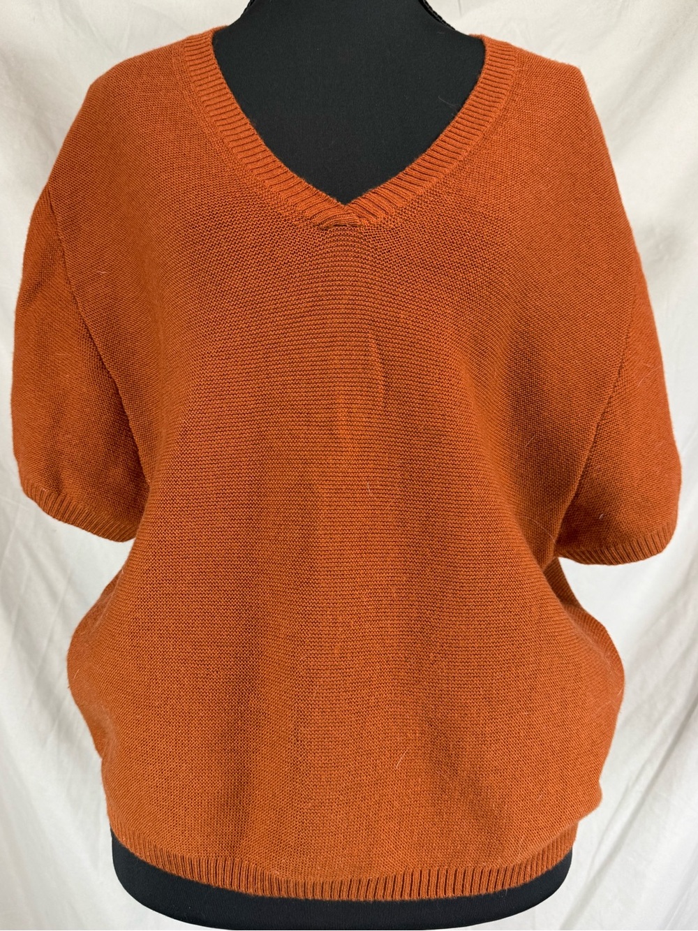 The Reset R Label Essential Wool Pullover - Rustic Orange - Medium